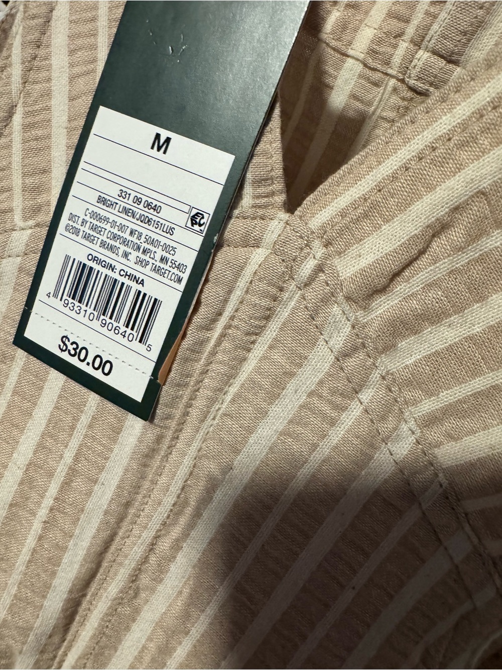 Wild Fable Beige Striped Cotton Overalls - Picture 11 of 11